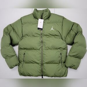 Nike Jordan Essentials Poly Puffer Jacket Sky Olive FB7331 340 Men's Size M New